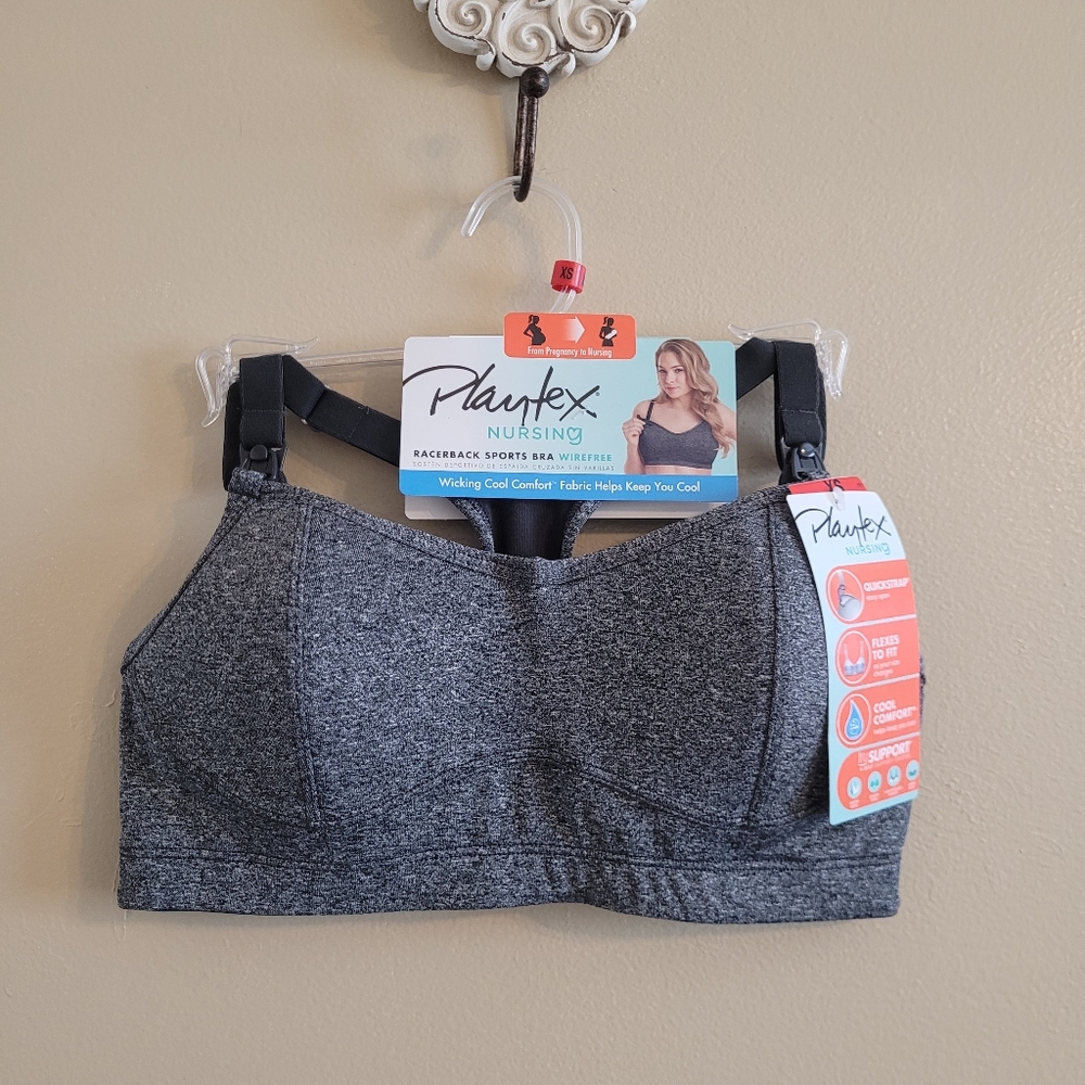Playtex | Nursing Pregnancy Sports Bra Racerback Wireless  X-small